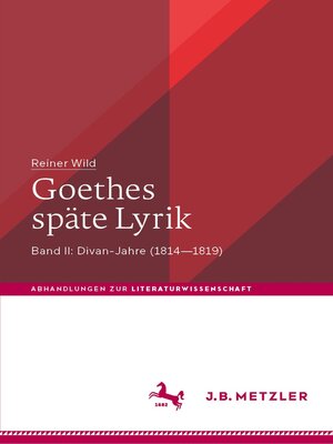 cover image of Goethes späte Lyrik, Band II